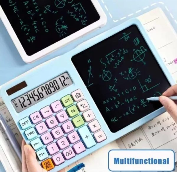 2-in-1 Calculator With Lcd Writing Tablet – Dual-function Office & School Gadget | Portable & Eco-friendly |random Color