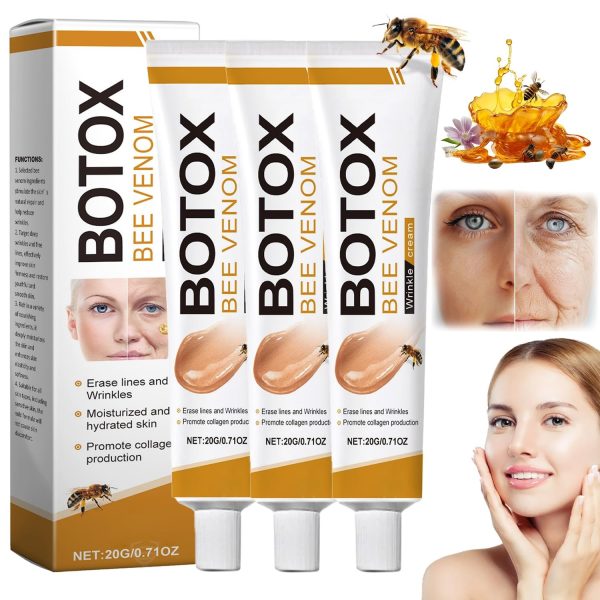 Botox Bee Venom Wrinkle Cream – Anti-aging & Moisturizing Formula | Smooth Fine Lines, Hydrate Skin, Boost Collagen (20g)