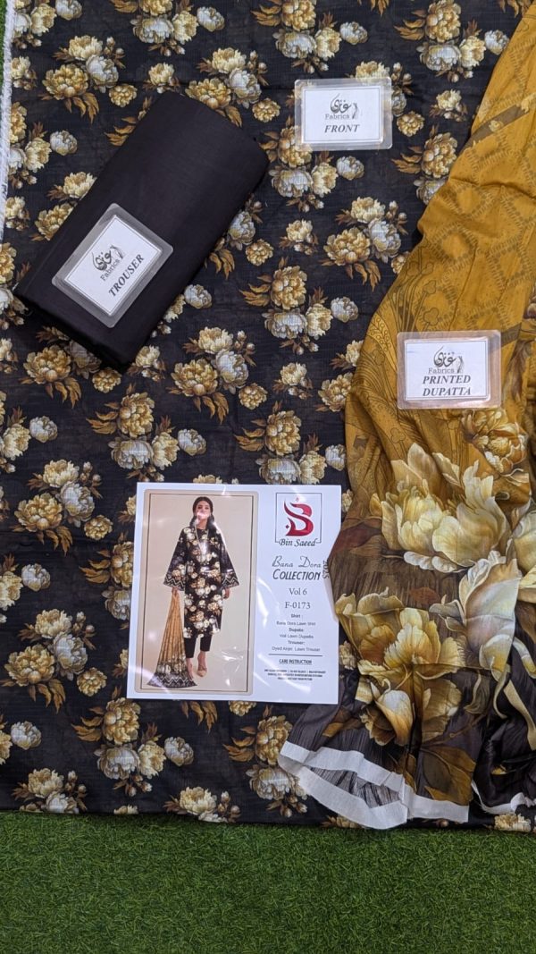 ✨ Binsaeed❤️ Bana Dora 3piece Unstitched Suit Summaer Lawn Collection