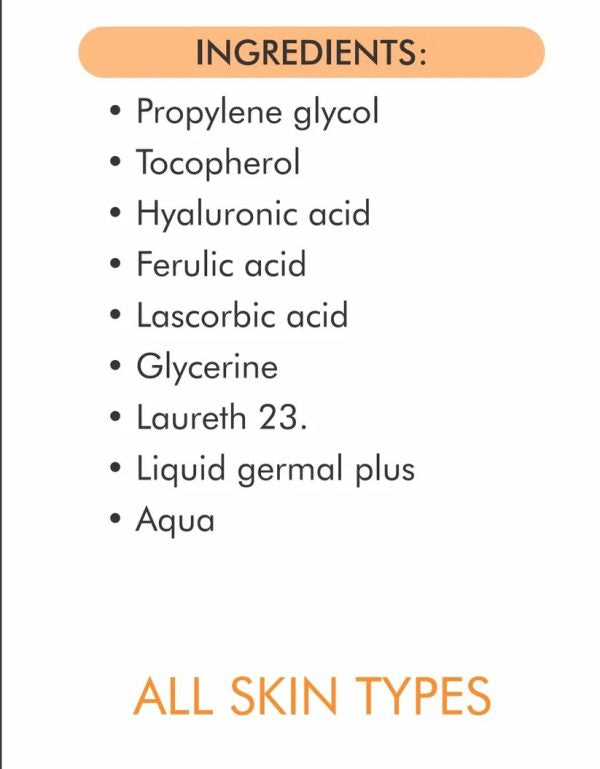 Vitamin C Serum For Face Glowing & Dark Spots | Gluta White Vitamin C 16% Serum | Best Quality Skin Care Serum | Serum For Glowing Serum – 30 Ml
