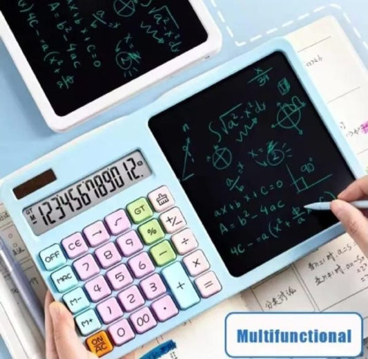 2-in-1 Calculator With Lcd Writing Tablet – Dual-function Office & School Gadget | Portable & Eco-friendly |random Color