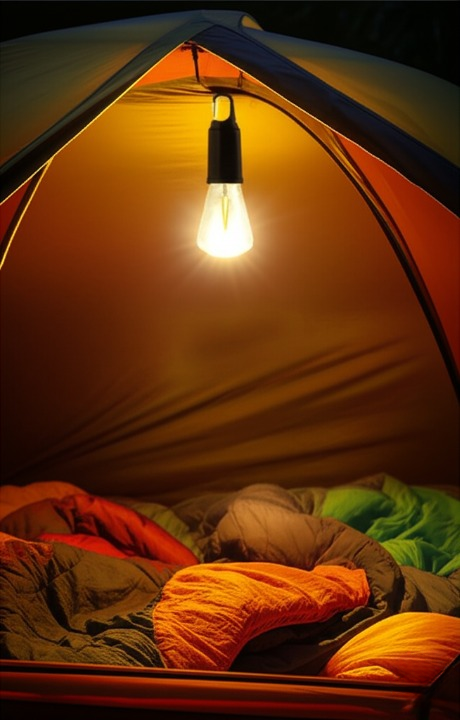 Camping Rechargeable Led Bulb With Type-c Charging Cable | Portable Hanging Light For Outdoor Adventures, Hiking, Emergency & Tent Lighting | Long-lasting Battery, Bright Illumination & Compact Design