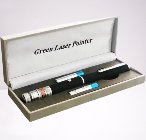 Green Multipurpose Laser Pointer Pen With Adjustable Antenna Cap For Pattern Projection And Presentations – Green Beam Light