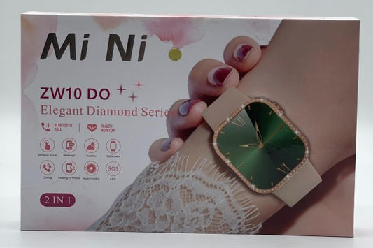 Mi Ni Zw10 Do Elegant Diamond Series Smartwatch – Bluetooth Calling, Health Monitor, 2-in-1 Women’s Smart Watch
